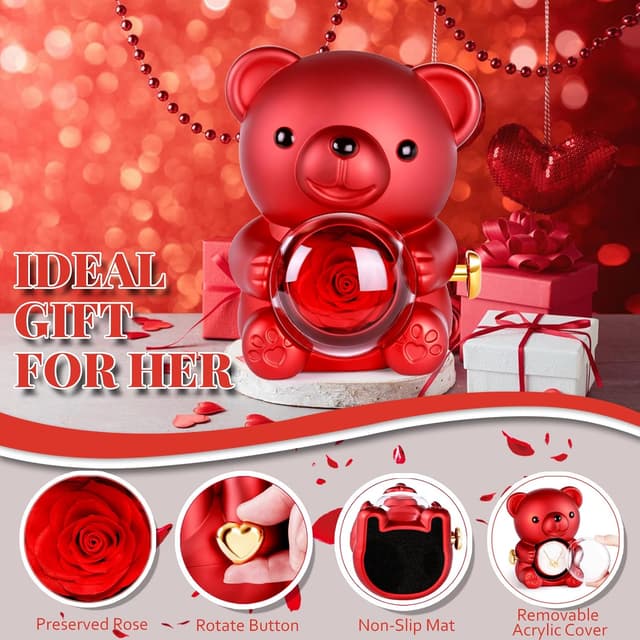 Thumbnail 2 de Ourson Rose Eternelle Bijoux Cachée