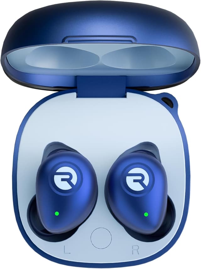 Detalle de Raycon Fitness Bluetooth True Wireless Earbuds (Blue) with Built-in Mic, IPX 7 and up to 54 hours