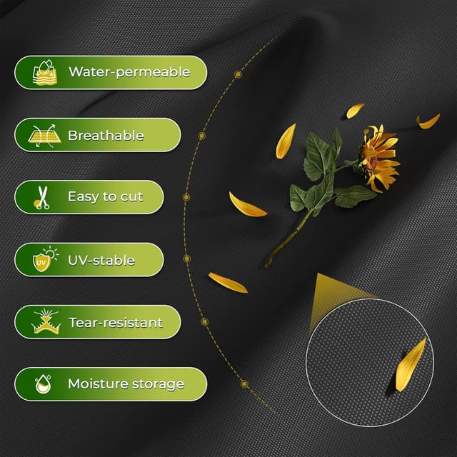 Thumbnail 6 de OUNUO Toile de Paillage 1m x 50m 100 g/m²