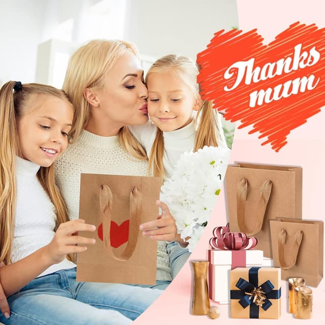 Thumbnail 5 de AKOFIC kraft paper gift bags 20 pack