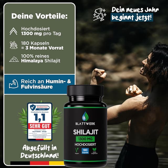 Detalle 2 de BLATTWERK Himalaya Shilajit 1300 mg Tagesdosis