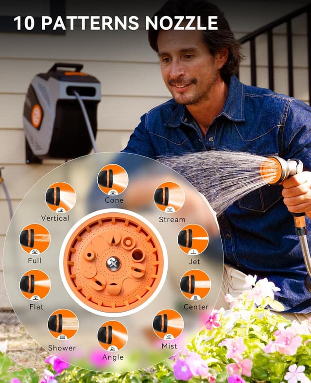 Detalle de SUNPOW hose reel 25m retractable garden hose