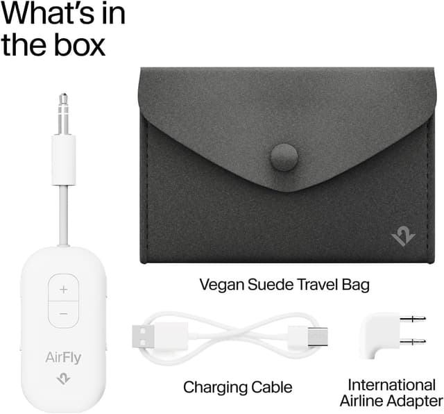 Detalle 2 de Twelve South AirFly Pro 2 Deluxe – drahtloser Sender/Empfänger mit Audio-Sharing für bis zu 2 AirPods & Kopfhörer