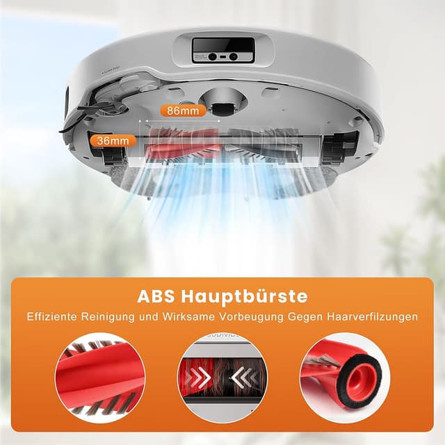 Detalle de 28-teiliges Zubehörset für Roborock Qrevo Curv/Edge/S5V Saugroboter – mit 2 Hauptbürsten, Wischpads, Filtern & mehr