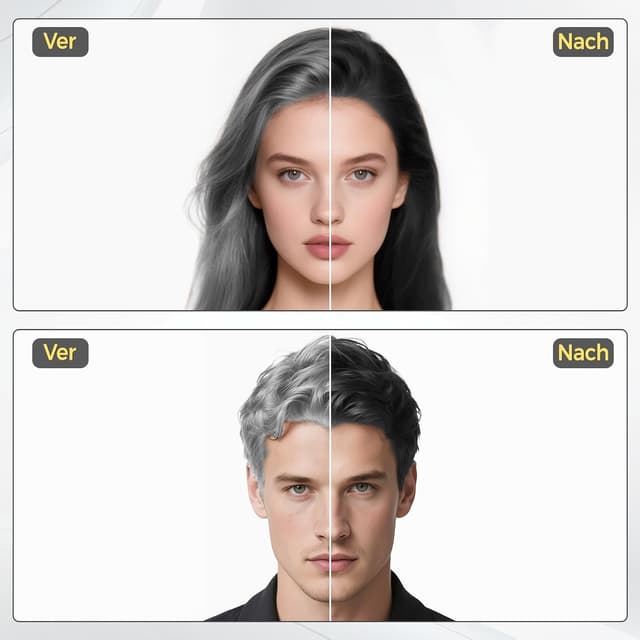 Detalle 2 de Black Hair Dye Shampoo 3-in-1, 500 ml