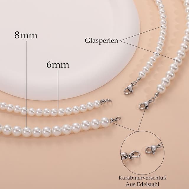 Thumbnail 6 de Halora Perlenkette 6/8 mm 40–55 cm