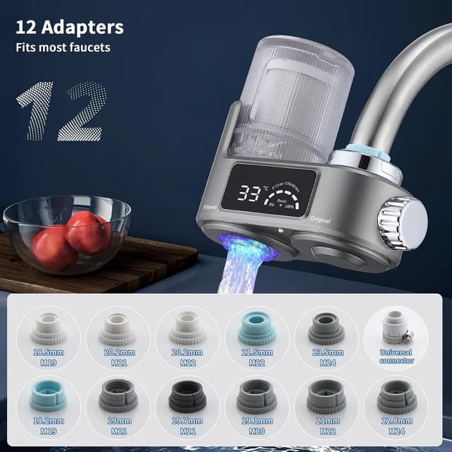 Thumbnail 6 de HOMELODY Wasserfilter Wasserhahn mit LED Anzeige 🚰