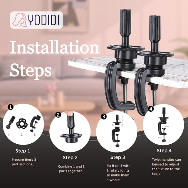 Detalle de YODIDI Mannequin Head with 100% Human Hair (16 inch) for Hair Styling Practice