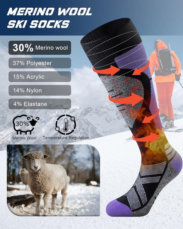 Thumbnail 4 de Niorasen Chaussettes de ski 2 paires
