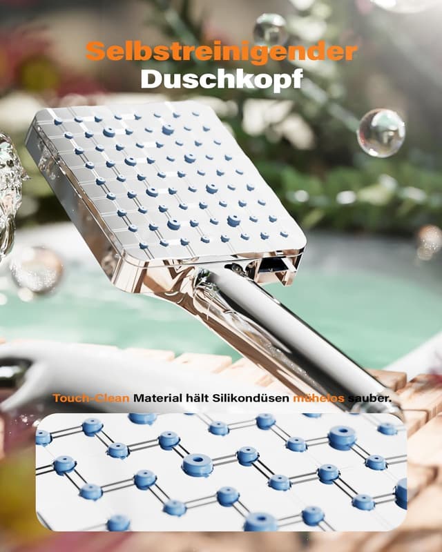 Detalle de Cobbe Duschkopf mit Filter für hartes Wasser – Hochdruck-Handbrause mit 20-Stufen Filter und 6 Strahlarten