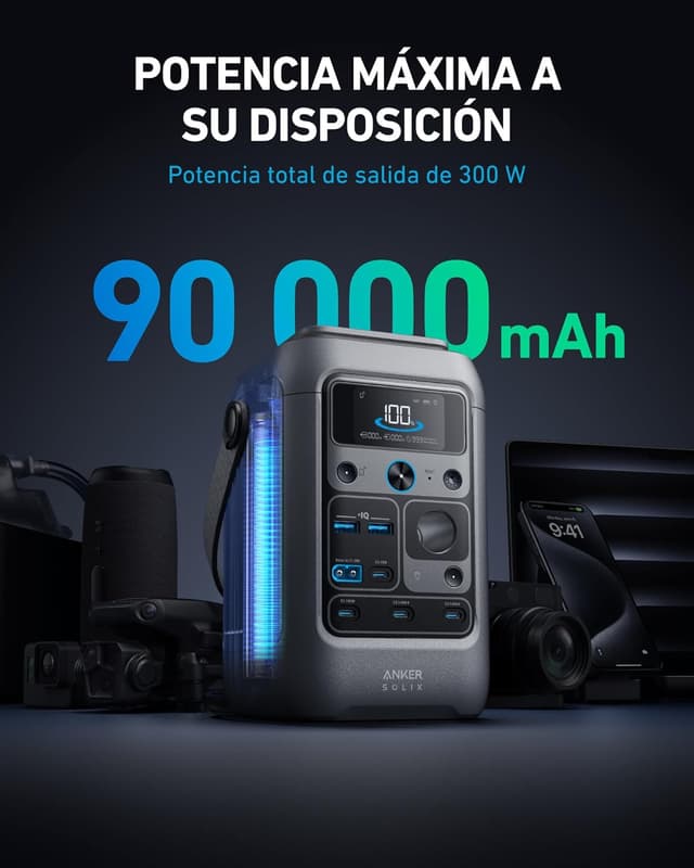 Detalle 2 de Anker SOLIX C300 DC Power Bank Station estación de energía