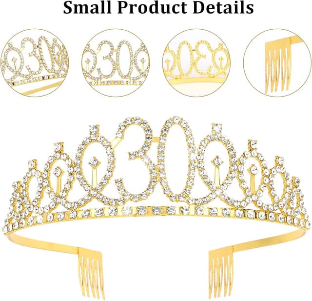 Thumbnail 2 de Oblihumoy Gold 30th Birthday Crown