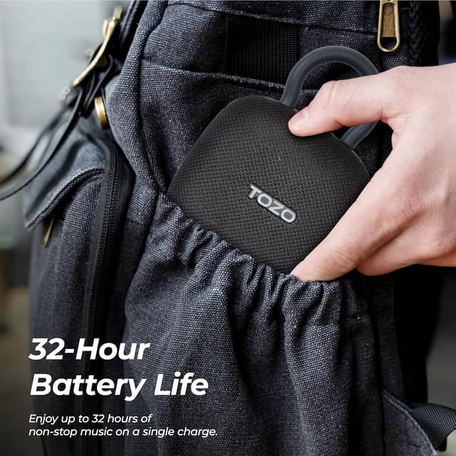 Detalle 2 de TOZO PE1 Mini Bluetooth-Lautsprecher, 32 Std Spielzeit