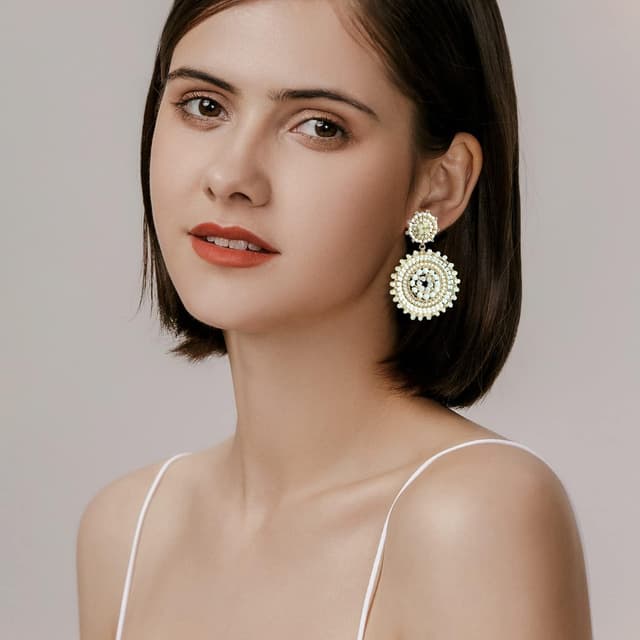 Detalle de Damen-Perlenohrringe Sommer Strand Boho