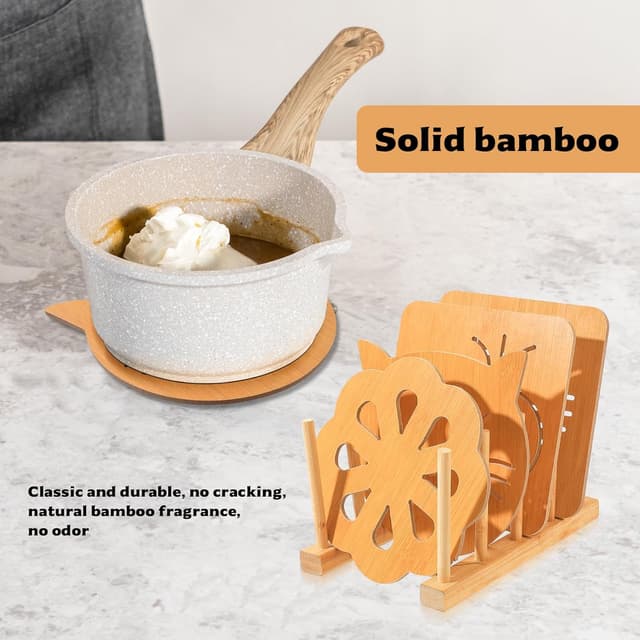 Detalle 1 de SiGuLiKeJi 8 Piece wooden trivet set