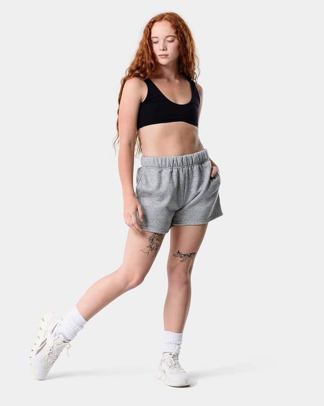 Detalle 2 de Kamo Fitness CozyTec Sweat Shorts for Women — High-Waisted Lounge Cotton Shorts with Pockets