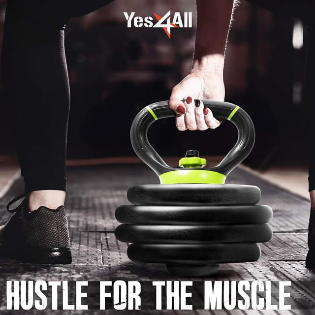 Detalle de Yes4All impugnatura regolabile per kettlebell: convertitore di piastre di peso