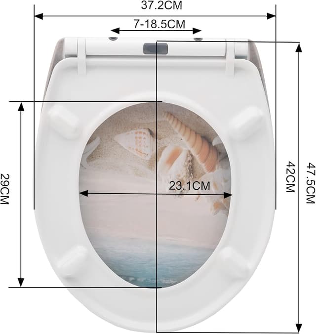 Thumbnail 4 de WOLTU Tapa WC Asiento Inodoro Cierre Suave Antibacterial 🚽