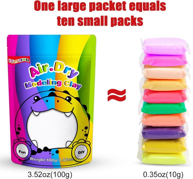 Thumbnail 2 de Air dry modelling clay 100g White Clay