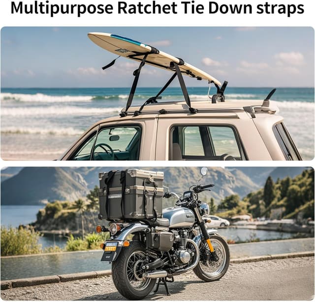 Thumbnail 6 de 10er-Set Spanngurte (Zurrgurte) 25 mm x 1 m mit Klemmschloss – nach DIN EN 12195-2