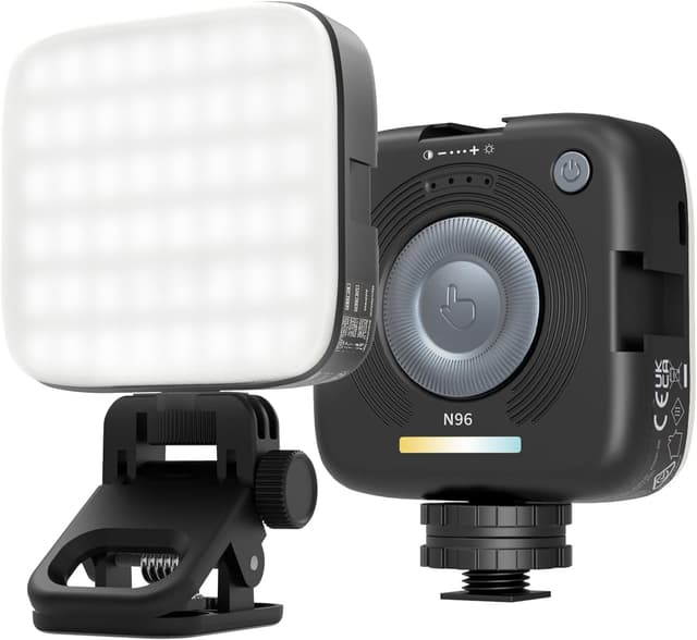 Detalle de NEEWER Entry Level Version N96 Magnetic LED Camera Light (96 LEDs, 3000K–9000K, CRI80+, clip-on)