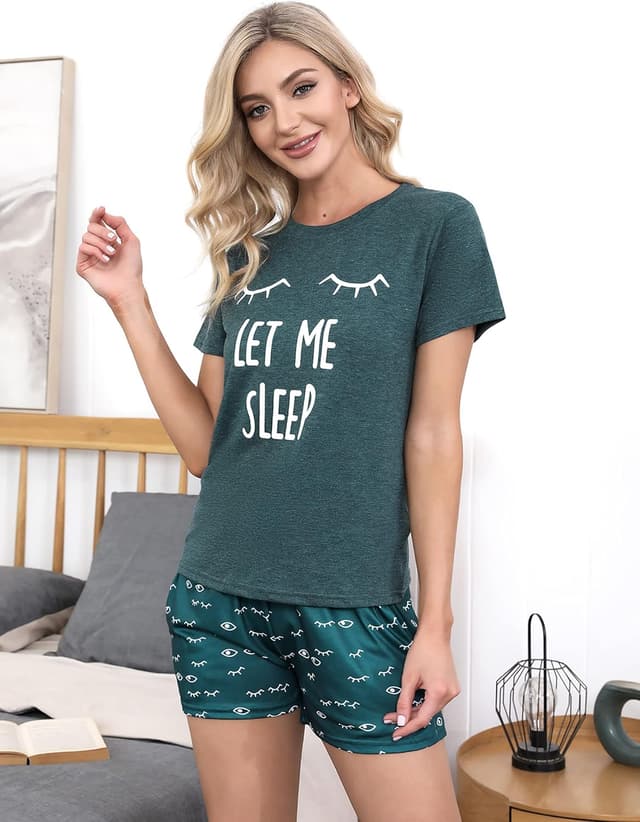 Thumbnail 4 de Uniexcosm Schlafanzug Damen Kurz Baumwolle