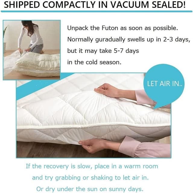 Detalle 2 de EMOOR CLASSE-Futonauflage 140 x 200 cm Japanische Baumwolle