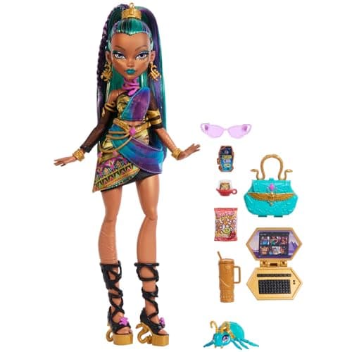 Thumbnail 6 de Monster High Nefera De Nile (JDR48), momia con Lavish y 7 accesorios para juego de rol