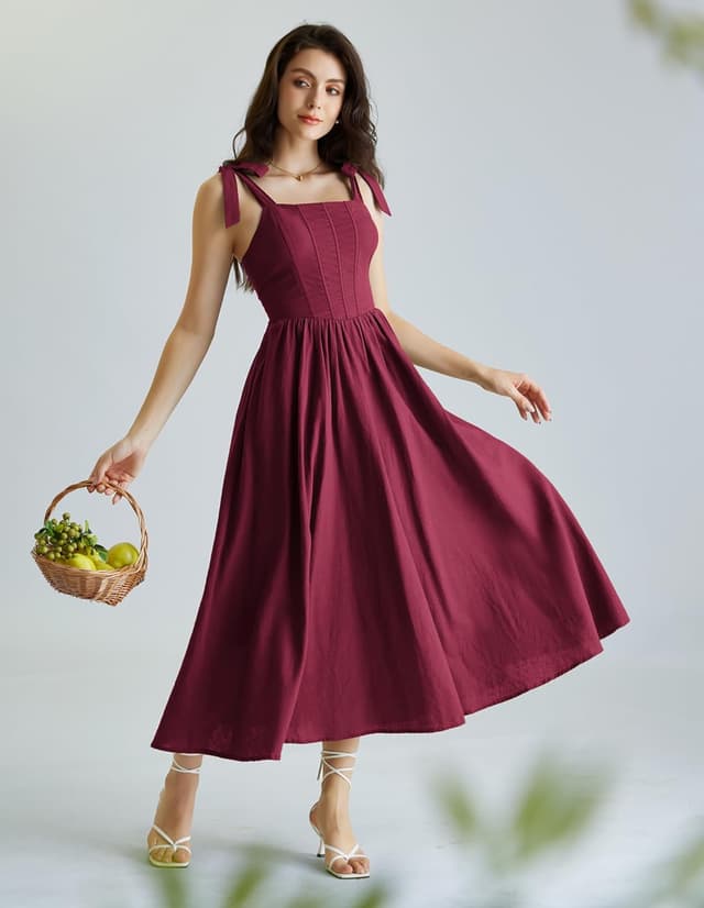 Detalle de SCARLET DARKNESS Damen Mittelalter Kleid langarm mit Schnürung und A-Linien-Renaissance-Korsettoptik