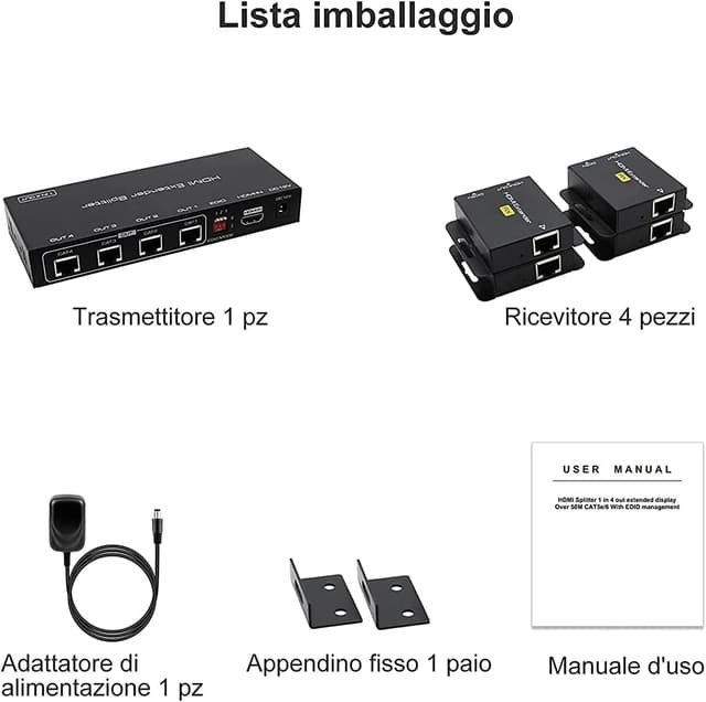 Thumbnail 6 de VEDINDUST HDMI Splitter 1in4 Out 50m