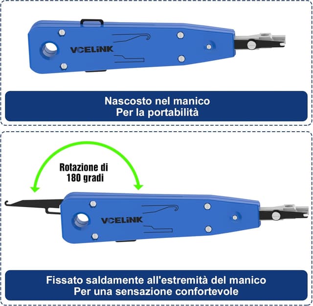 Thumbnail 4 de VCELINK G602BL Attrezzo Punch Down per RJ45