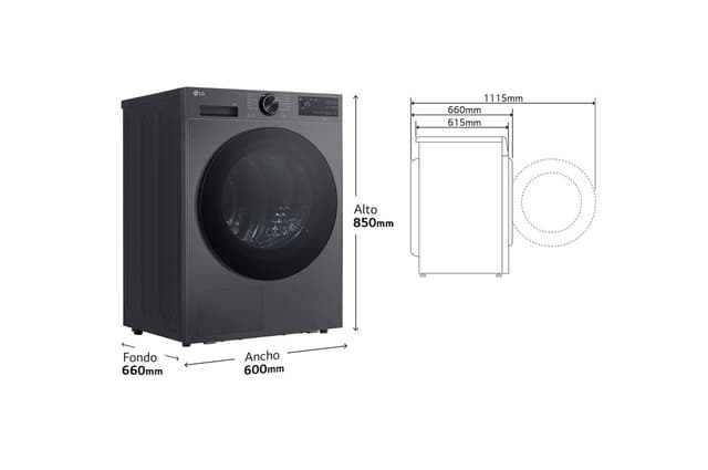 Detalle 2 de LG RHX5009TBB Secadora 9 kg 🔄