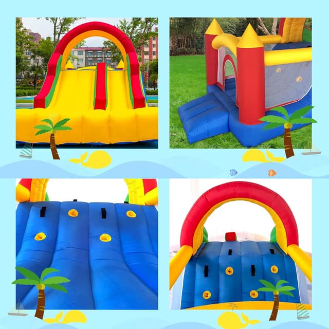 Detalle 2 de Ballsea Hüpfburg mit Gebläse 488×223×220 cm 🎈