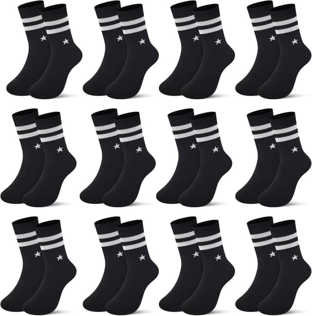 Detalle de Libella, confezione da 12 paia di calzini sportivi per bambini in misto cotone e poliammide