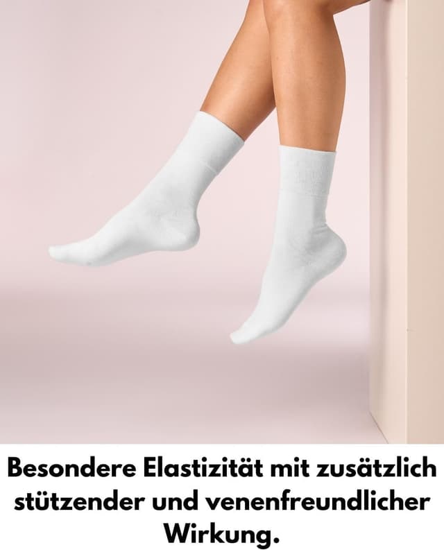 Detalle de sockenkauf24 10 Paar Diabetikersocken ohne Gummibund und ohne Naht aus Baumwolle