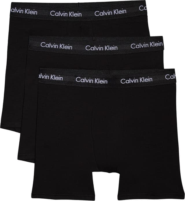 Detalle de Calvin Klein Pack de 3 calzoncillos bóxer hombre talla L negro