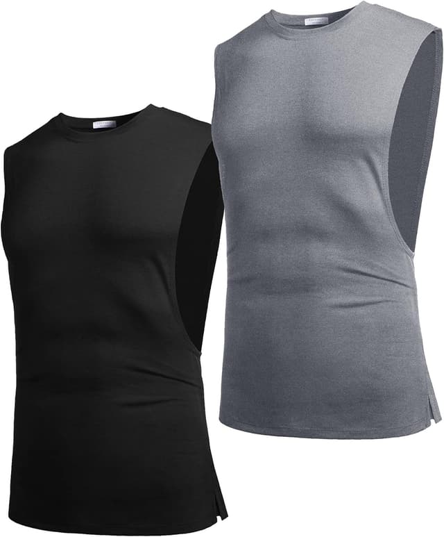 Detalle 2 de COOFANDY Men Workout Tank Top 2-Pack 🏋