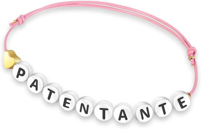 Detalle de Obrjoyfly Patentante Armband (handgefertigt) mit verstellbarem Verschluss, für 18–30 cm