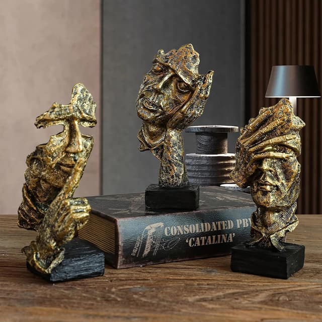 Thumbnail 2 de XYQXYQ Denker Skulpturenset mit 3 Teilen