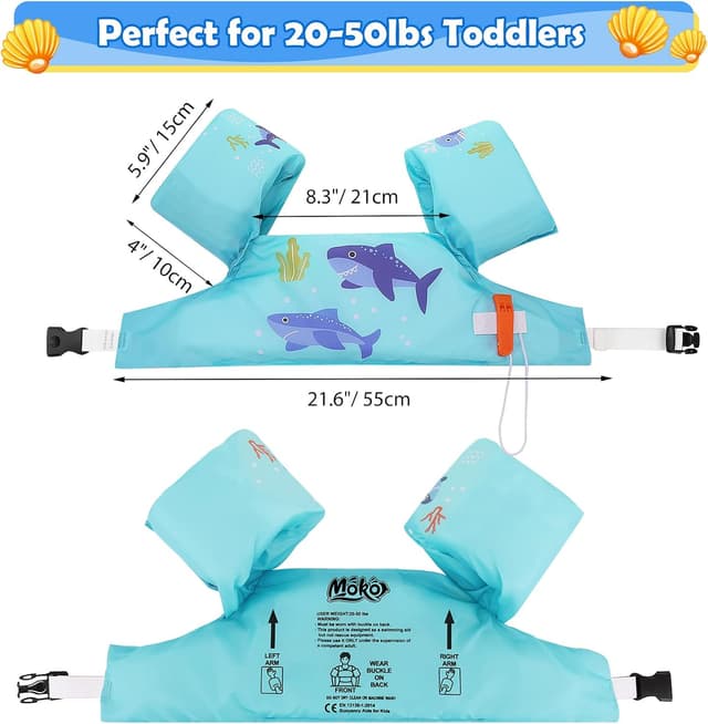 Detalle de MoKo Swim Arm Bands for Kids 20-50 lbs
