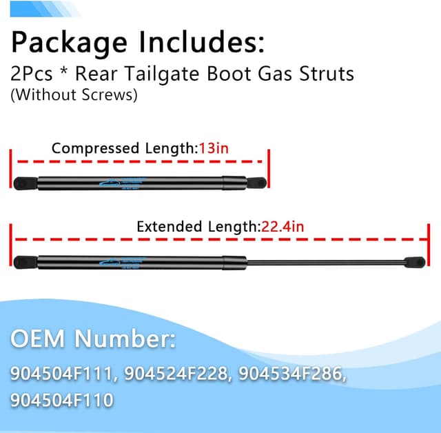 Thumbnail 2 de Koaudb 2Pcs Rear Tailgate 549mm 290N