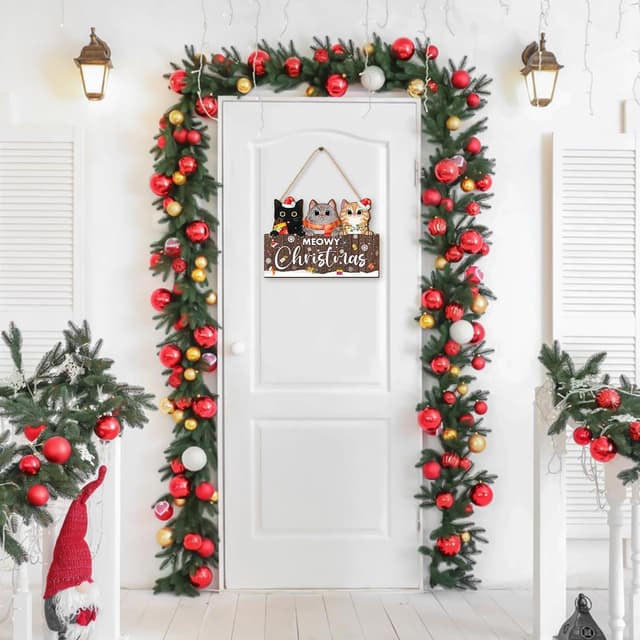 Thumbnail 3 de KAIRNE Cats Merry Christmas wooden sign