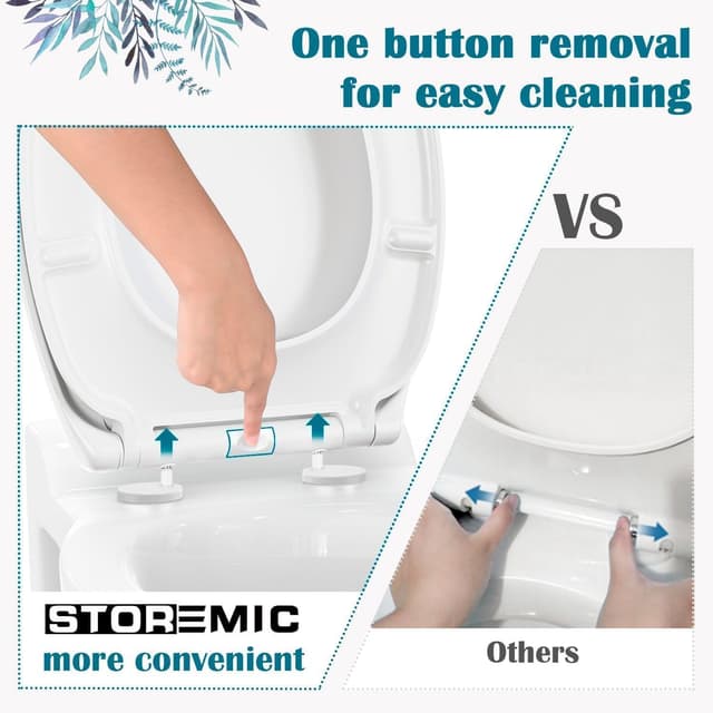 Thumbnail 3 de STOREMIC Toilet Seat Soft Close with Quick Release