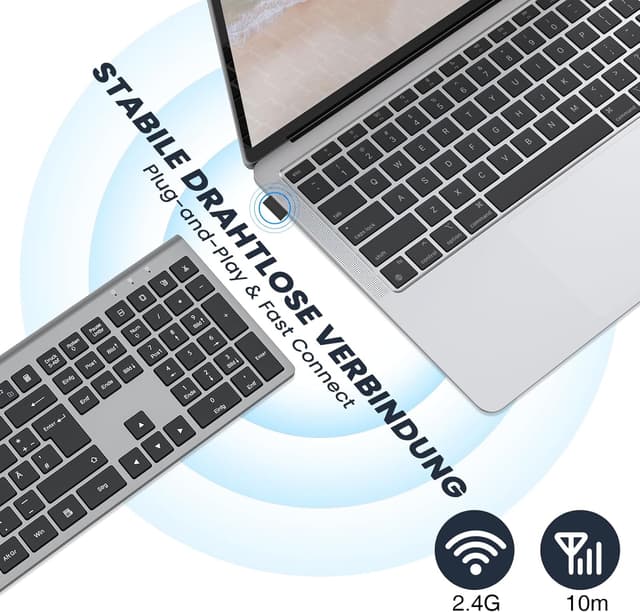 Detalle 2 de Cimetech Kabellose Tastatur QWERTZ 2,4G