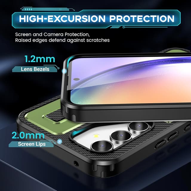 Detalle 2 de Tuvror Galaxy A54 Hülle mit Ring 4-in-1