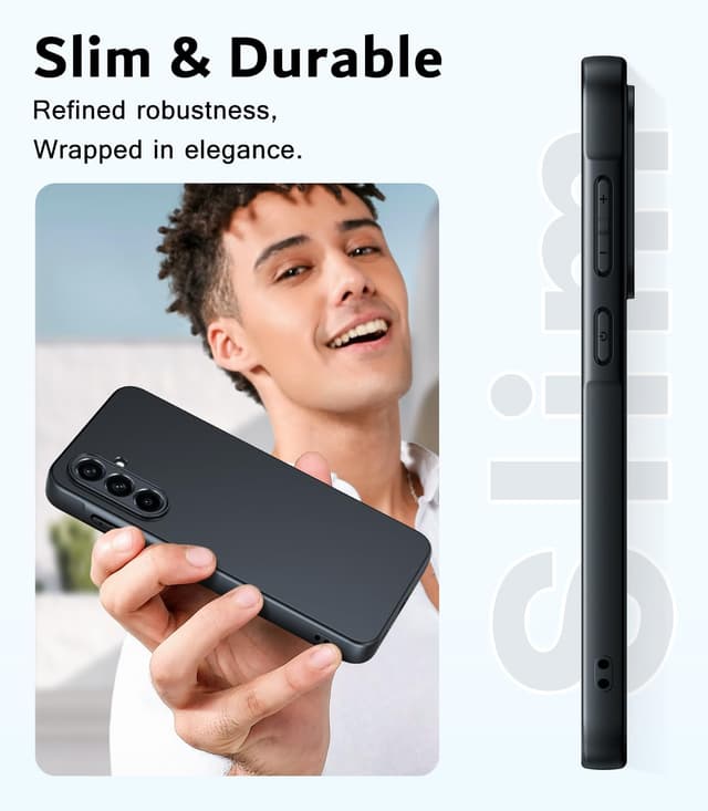 Detalle de Coque TesRank en TPU souple antichoc et antidérapante pour Samsung Galaxy A56 5G (noir)