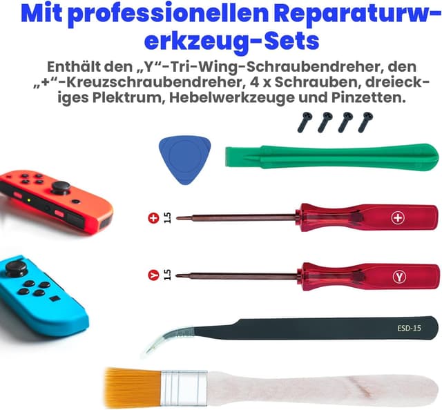 Detalle 2 de Mcbazel 18‑in‑1 Ersatzsatz für Switch Joy‑Con