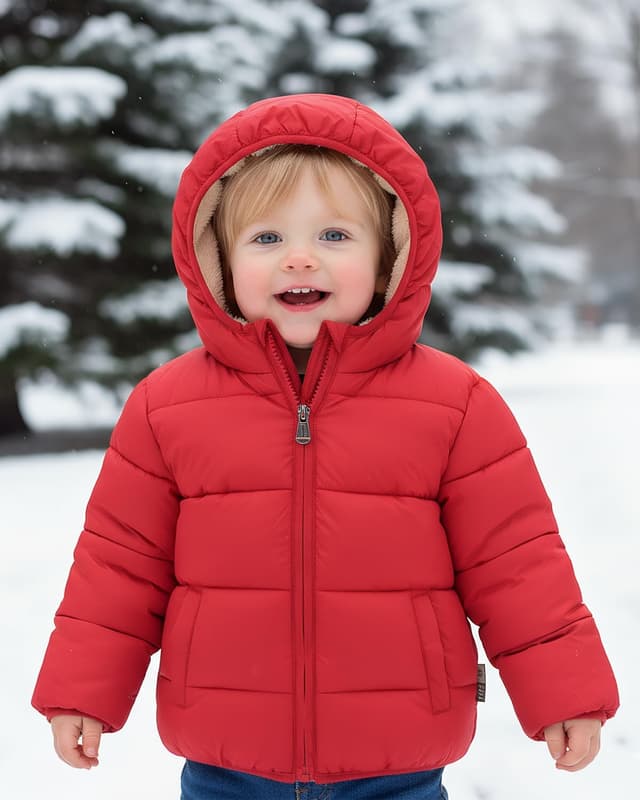 Detalle de JiAmy winter fleece coat for toddlers 18M-6Y