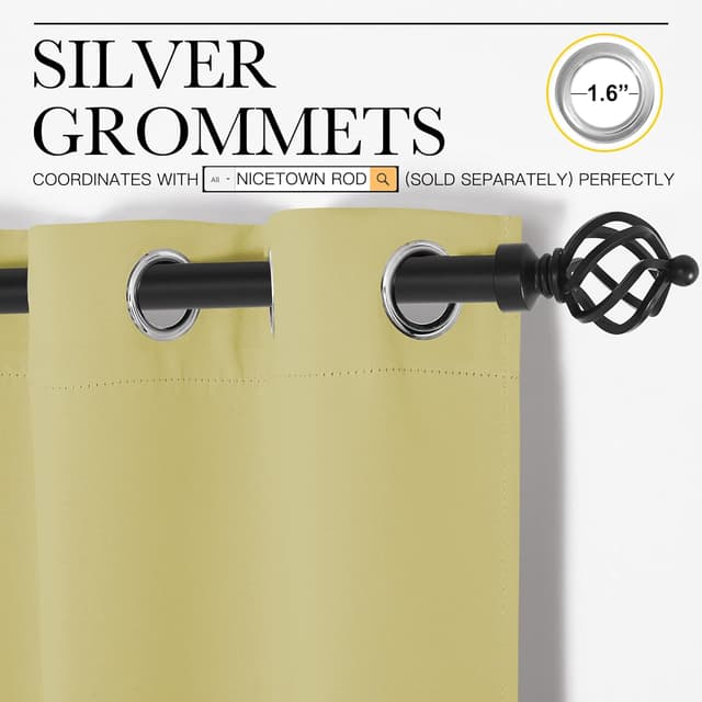 Detalle 2 de NICETOWN Blackout Curtains 70 x 72 in 🪟