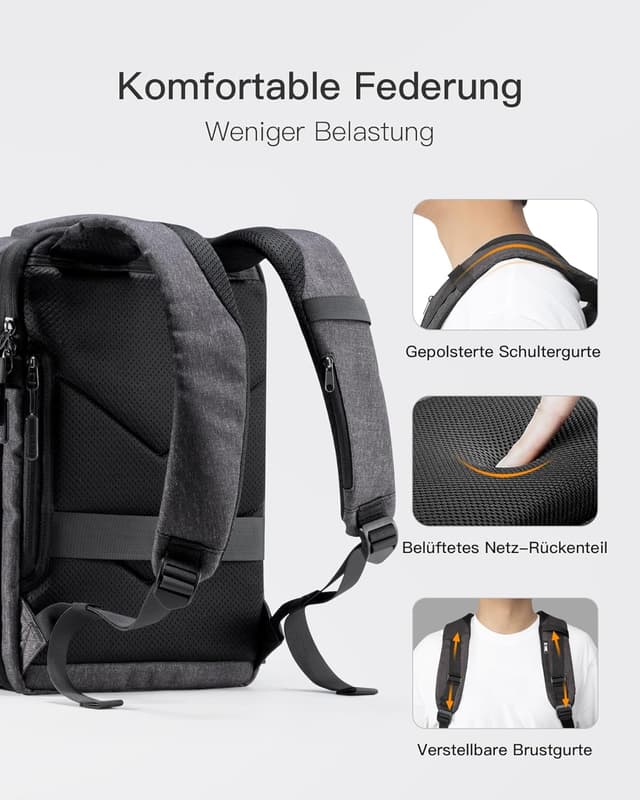 Thumbnail 6 de Inateck Ryanair Handgepäck Rucksack 40x20x25